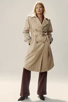 DOLAN Mixed Plaid Trench Coat