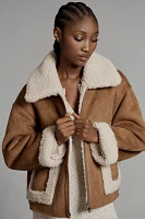 Jakke Vera Faux-Shearling Aviator Jacket