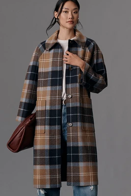 Barbour Kira Tartan Wool Car Coat