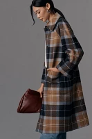 Barbour Kira Tartan Wool Car Coat