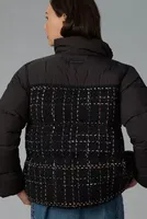 Bernardo Tweed Mix Puffer Jacket