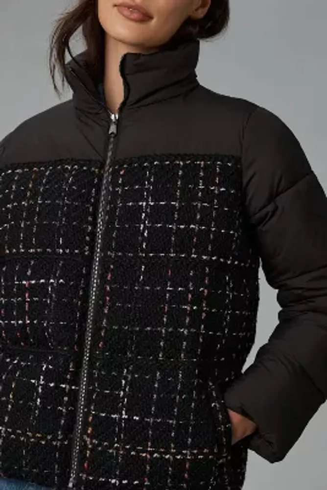 Bernardo Tweed Mix Puffer Jacket