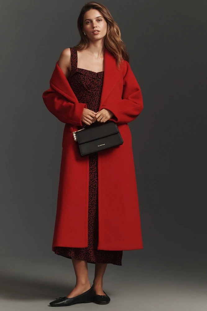 Bernardo Double-Breasted Melton Coat