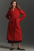 Bernardo Double-Breasted Melton Coat