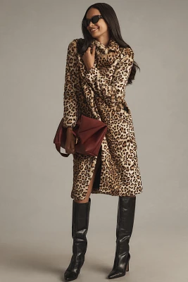 CHRLDR Ophelia Leopard-Print Faux-Fur Coat