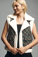 Avec Les Filles Jacquard Sherpa Vest