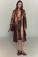 Avec Les Filles Metallic Trench Coat