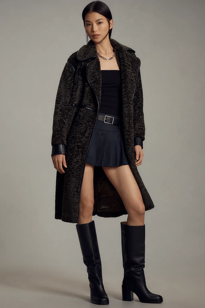 Avec Les Filles Tailored Sherpa Coat