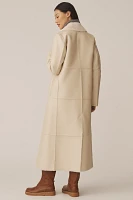 Avec Les Filles Reversible Faux-Leather Sherpa Maxi Coat