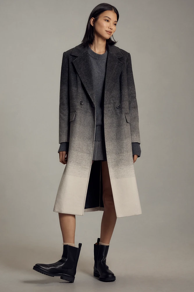 Avec Les Filles Ombre Wool-Blend Coat