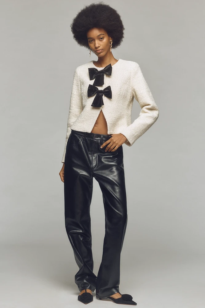 Avec Les Filles Bow Tweed Lady Jacket