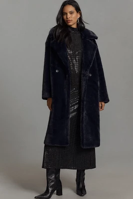 Avec Les Filles Luxe Faux-Fur Long Coat