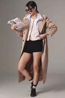 Avec Les Filles Poplin Shirting Belted Trench Coat