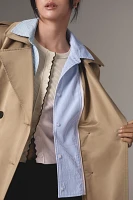 Avec Les Filles Poplin Shirting Belted Trench Coat