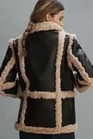Unreal Fur Gate Keeper Oversized Faux Leather Shearling Jacket
