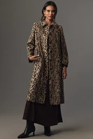 RIXO Milly Leopard Long Coat