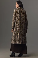 RIXO Milly Leopard Long Coat