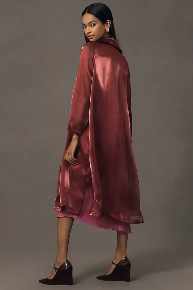 By Anthropologie Femme Sheer Trench Coat