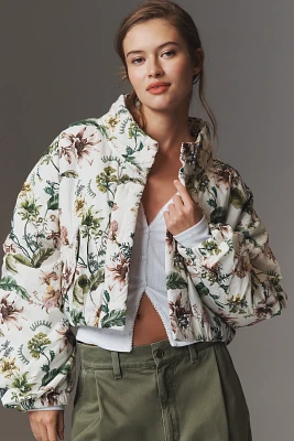 By Anthropologie Cropped Bomber Jacket