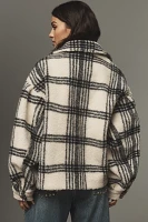 Pilcro Plaid Sherpa Shacket