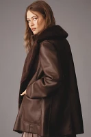 Lamarque Camille Faux-Shearling Reversible Coat