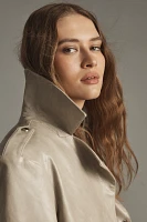 Lamarque Katija Convertible Faux-Leather Trench Coat