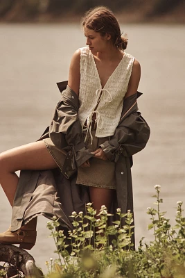 By Anthropologie Belted Trench Coat