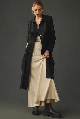 Mare Tulle-Skirted Trench Coat