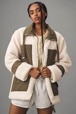 Pilcro Mixed Sherpa Anorak Jacket