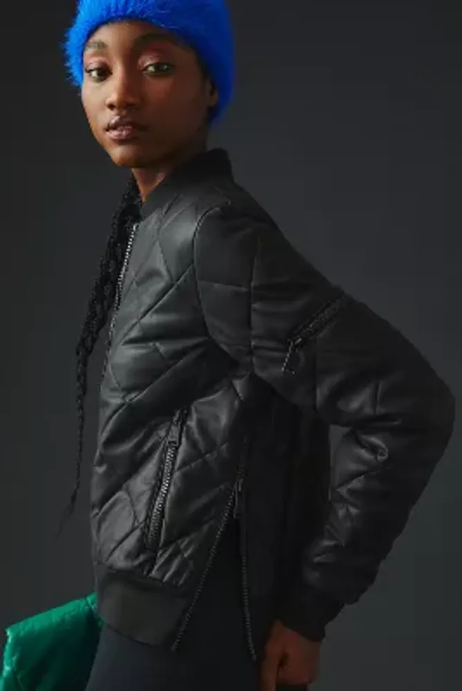 Alp N Rock Metro II Faux Leather Bomber Jacket