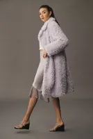 By Anthropologie Faux Fur Duster Jacket