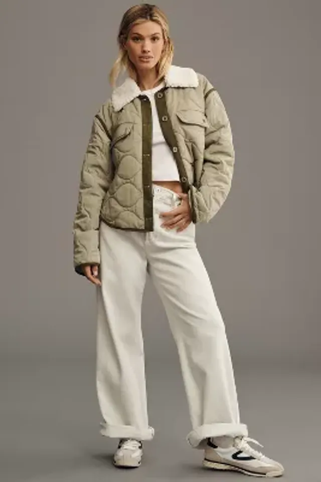 By Anthropologie Long Teddy Sherpa Jacket