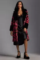 Maeve Colorblock Leopard Coat