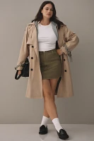 Pilcro Hooded Dickie Belted Trench Coat