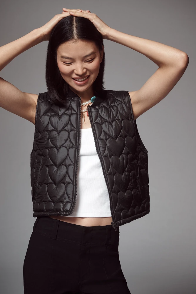 Maeve Heart Quilted Vest