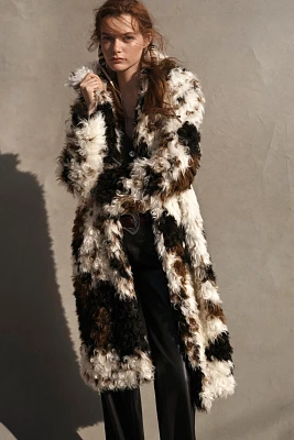 By Anthropologie Long Shaggy Coat