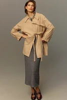 Maeve Bow Toggle Trench Coat