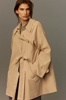 Maeve Bow Toggle Trench Coat