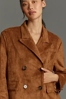 By Anthropologie Faux-Suede Trench Coat