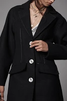 By Anthropologie Stitched Topcoat