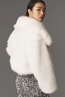 Maeve Faux-Fur Cropped Jacket