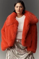 Maeve Faux-Fur Cropped Jacket