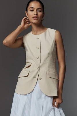 rag & bone Slade Linen Blend Vest