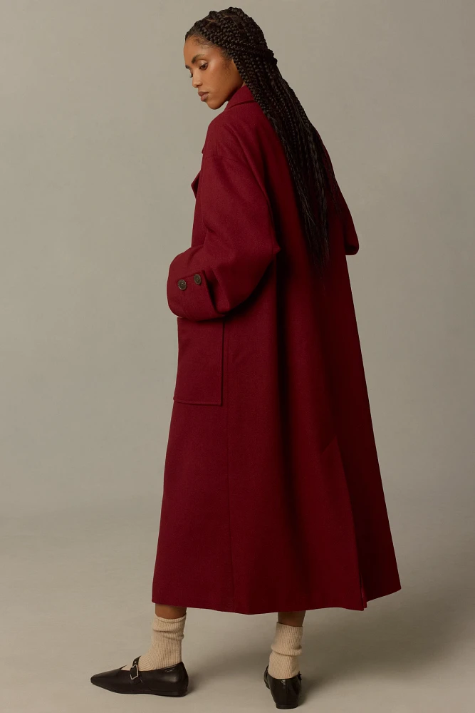 By Anthropologie Wool Blend Oversized Coat