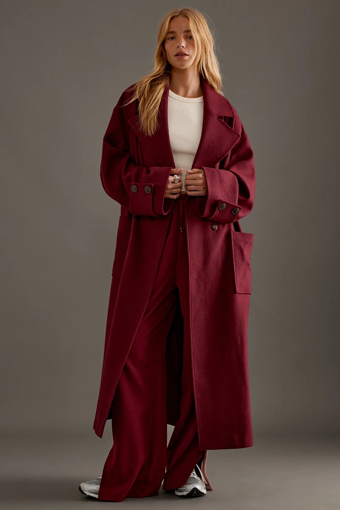 By Anthropologie Wool Blend Oversized Coat