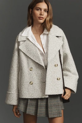 By Anthropologie Bouclé Short Coat