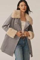 By Anthropologie Faux-Fur Collar Coat