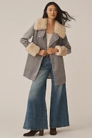 By Anthropologie Faux-Fur Collar Coat