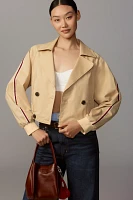 Maeve Double-Breasted Cropped Trench Coat