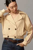 Maeve Double-Breasted Cropped Trench Coat